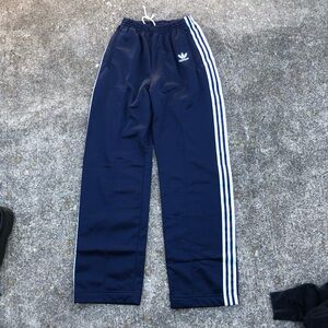 Adidas Blue Joggers with White Stripes